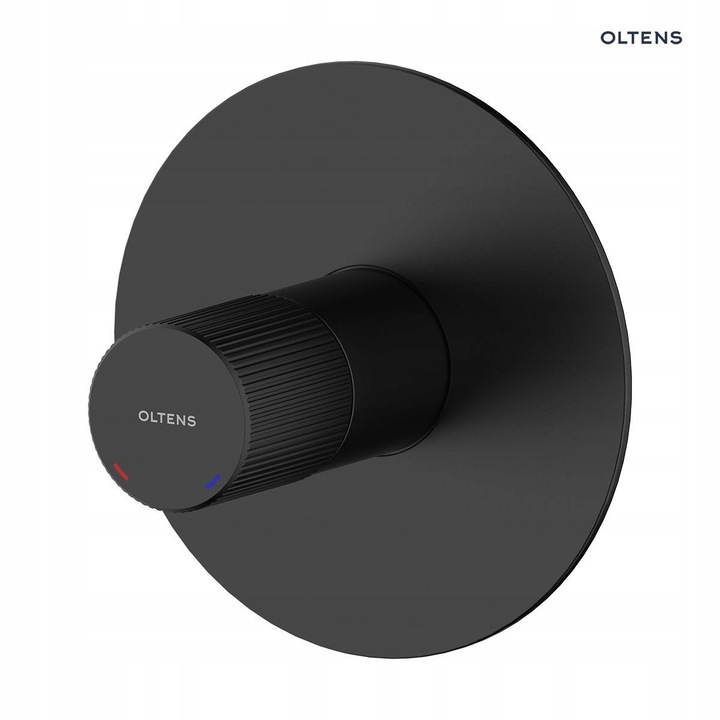 Baterie dus incastrata Oltens Hamnes, un singur maner, ceramica, negru mat