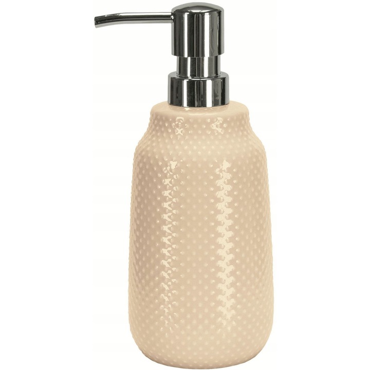 Dispenser de sapun Dotty, Kleine Wolke, 400 ml, bej, 8x8x20cm