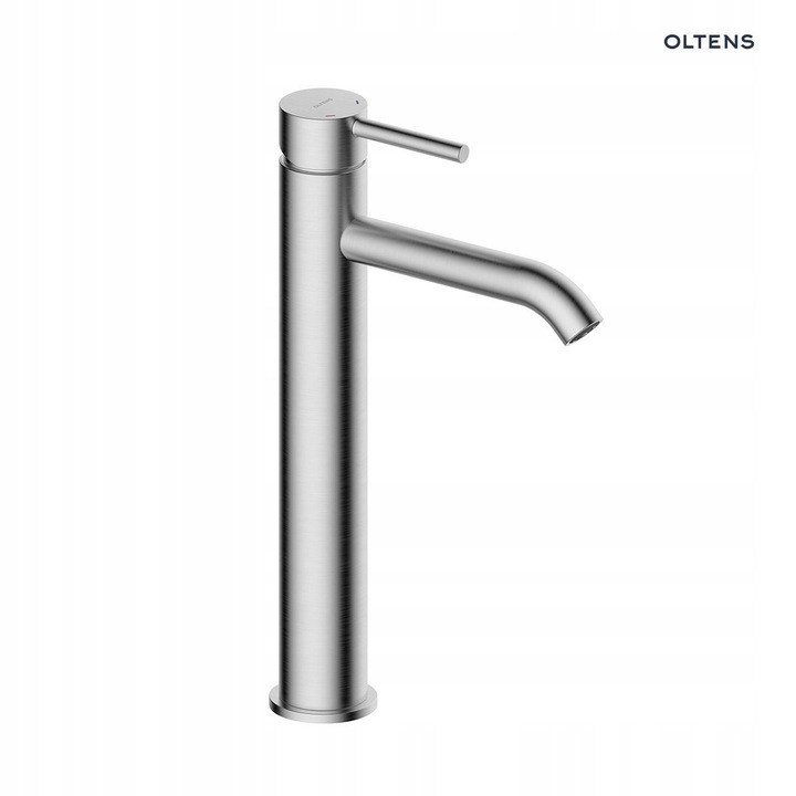 Baterie umywalkowa Oltens Molle, inalta, unica, colorata in nichel, 23x7x38cm, fara termostat