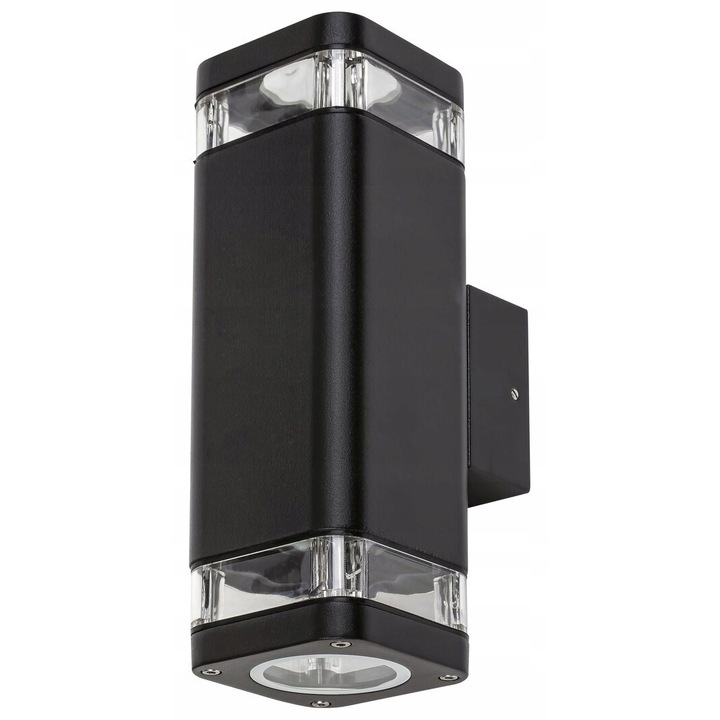 Aplica exterioara Rabalux Sintra 2x25W neagra mata/translucida, 80x230mm, IP44