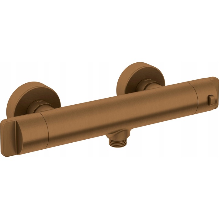 Baterie prysznicowa Deante cu termostat, 2 manete, bronz periat, montaj pe perete