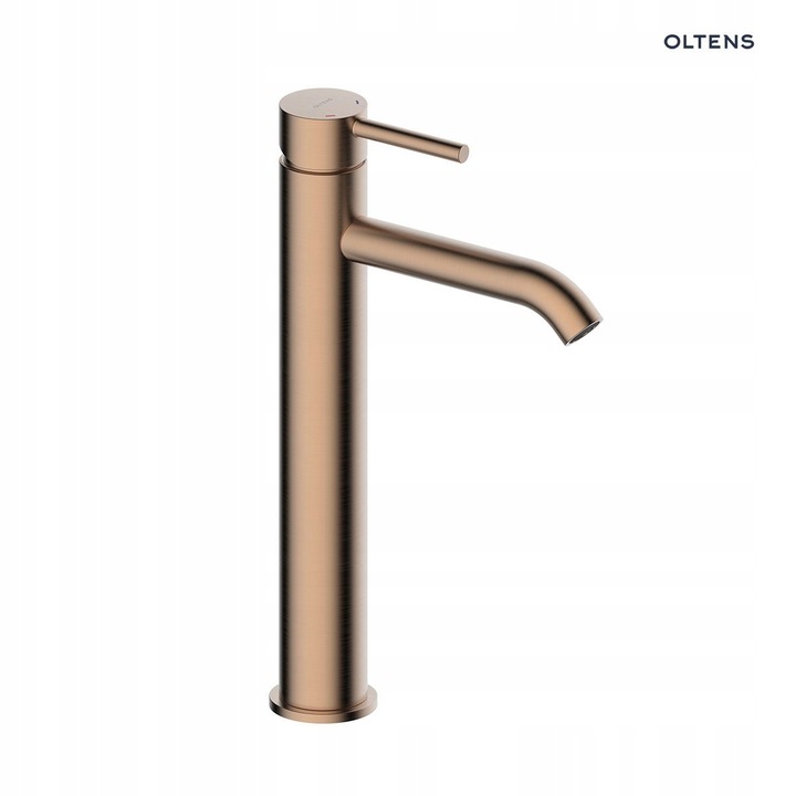 Baterie umywalka Oltens Molle, miedza periata, tip jednouchi, dimensiuni 23x7x38cm, set complet