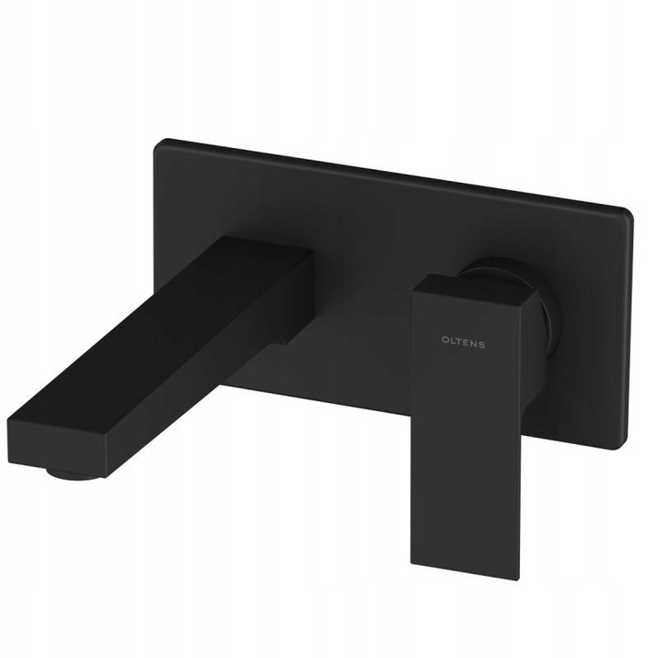 Baterie umbrala Oltens Gota, monocomanda, negru mat, 5 l/min, set complet