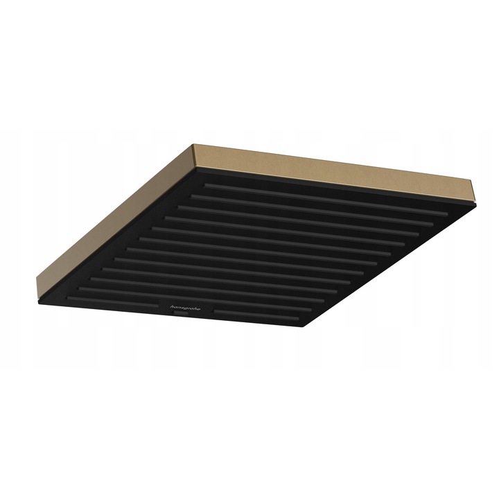 Coloana de dus Hansgrohe Pulsify E 26x26cm EcoSmart, strumeni PowderRain, bronz periat