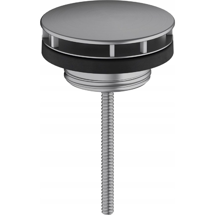 Сифон за мивка Hansgrohe, матиран черен хром, размер G 1 1/4, пълен комплект без възможност за затваряне