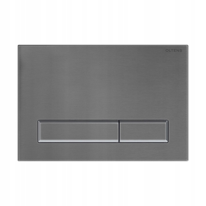 Бутон за тоалетна Oltens Torne, 3/6 л, графит, 22x15см