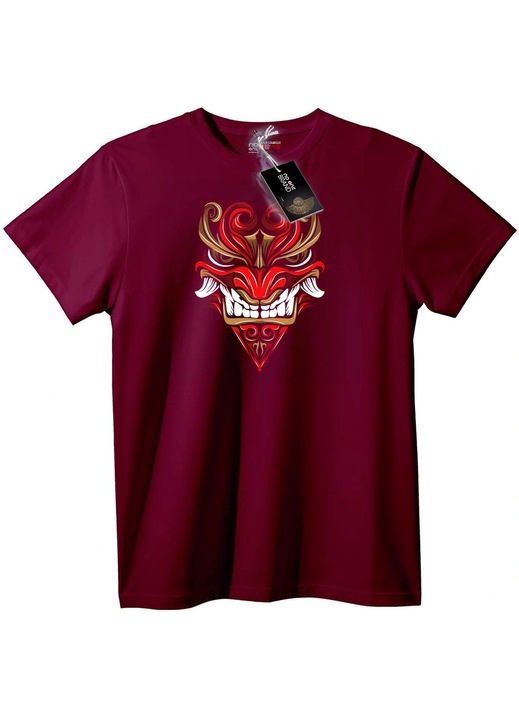 Tricou Oni Mask, Bordeaux, M