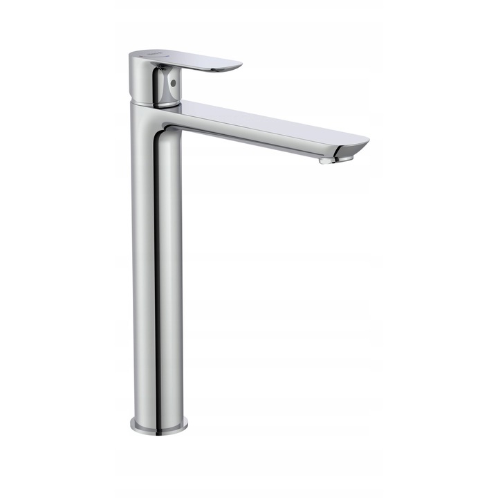 Roca Cala mosdó csaptelep, króm, magas, lefolyó nélkül, kerámiára szerelhető, 25x8x43cm