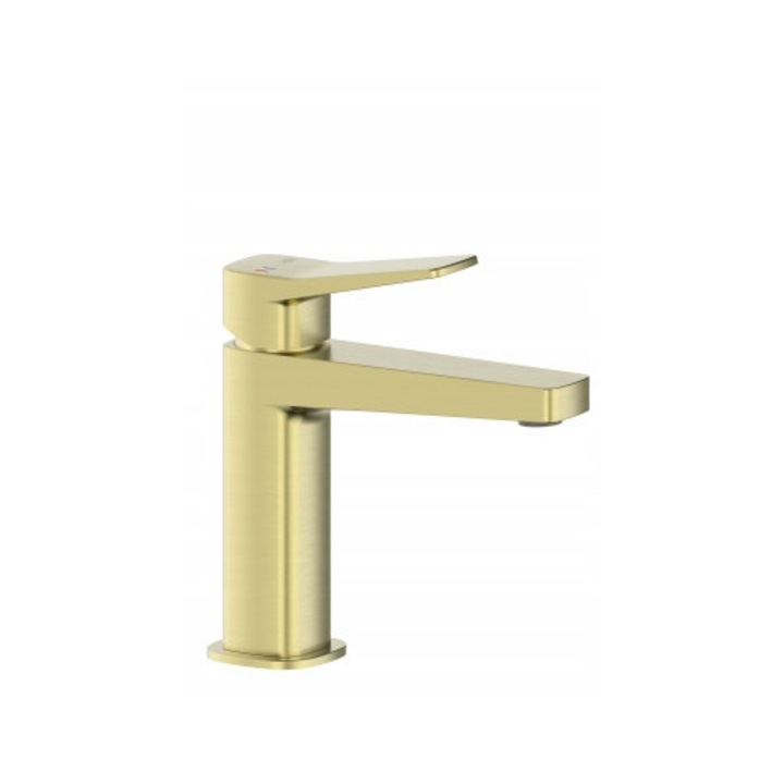 Malaga szaniter csaptelep, KFA Armatura, egykaros, sötét arany, 1-lyukas beépítés, click-clack leeresztővel