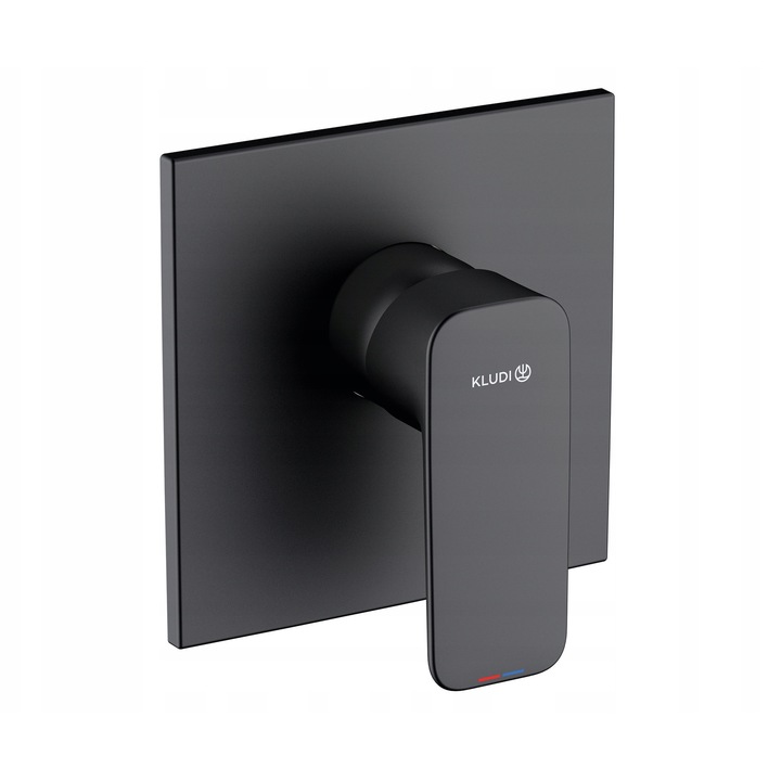 Baterie prysznicowa podtynkowa Kludi Pure&Style, neagra, 28 l/min, set elemente natynkowe
