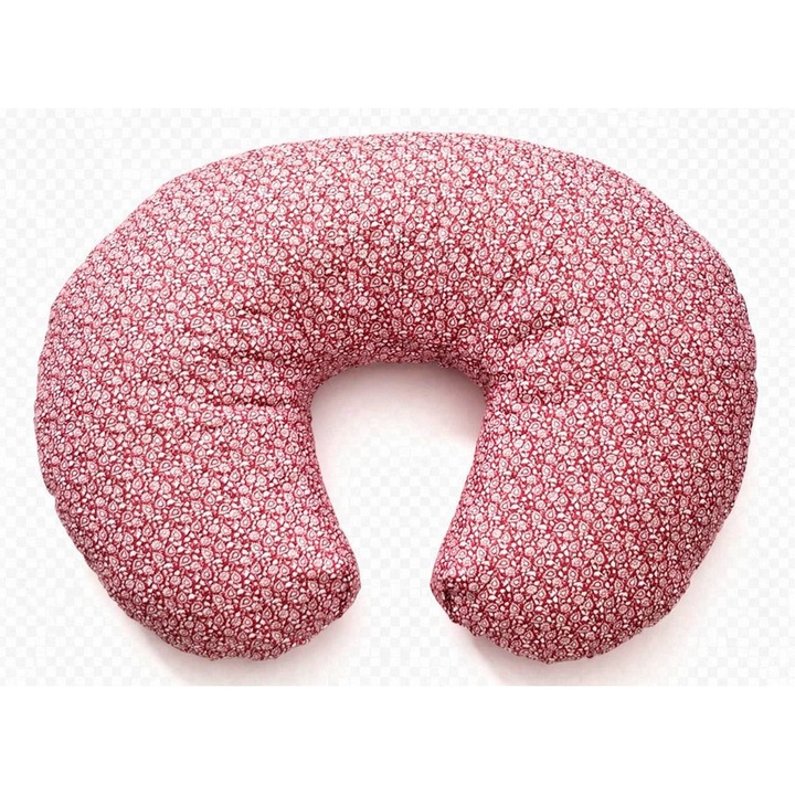 Perna alaptat 3 in 1, husa detasabila, bumbac Oeko-Tex, PPPA001 flori grena, Primii Pasi