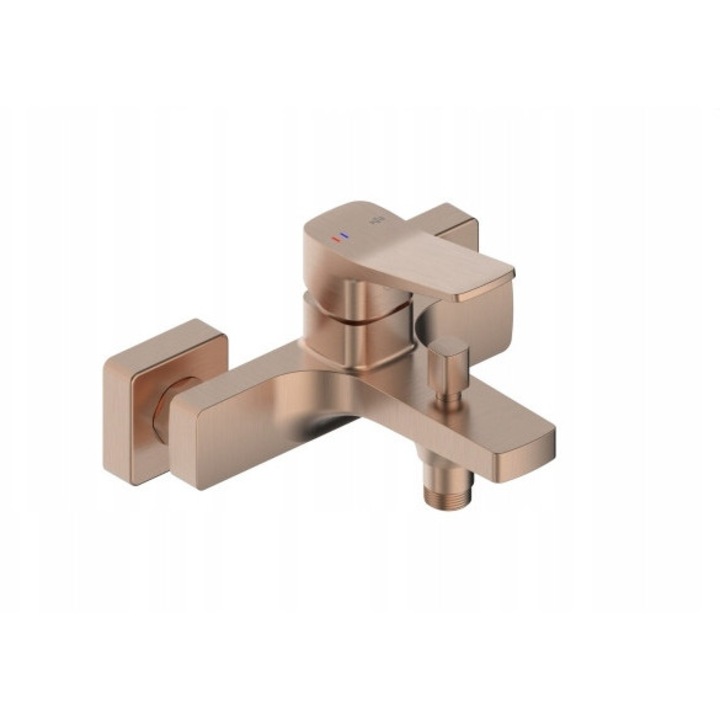 Baterie sanitara KFA Armatura Malaga, roze aurit, montaj 2-otvor, tip perete, lungime 153mm