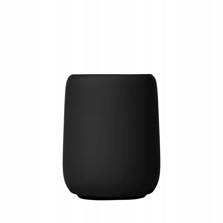 Cupa pentru periute de dinti, Blomus Sono, ceramica, neagra, 10,7x8,6x8,6cm