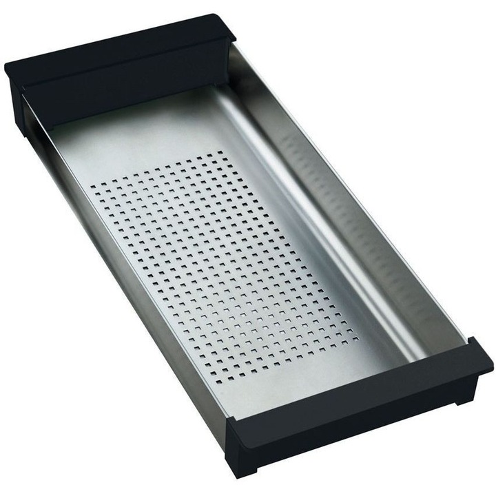 Scurgator vase Franke, inox, 15.6x41.7cm, argintiu/negru