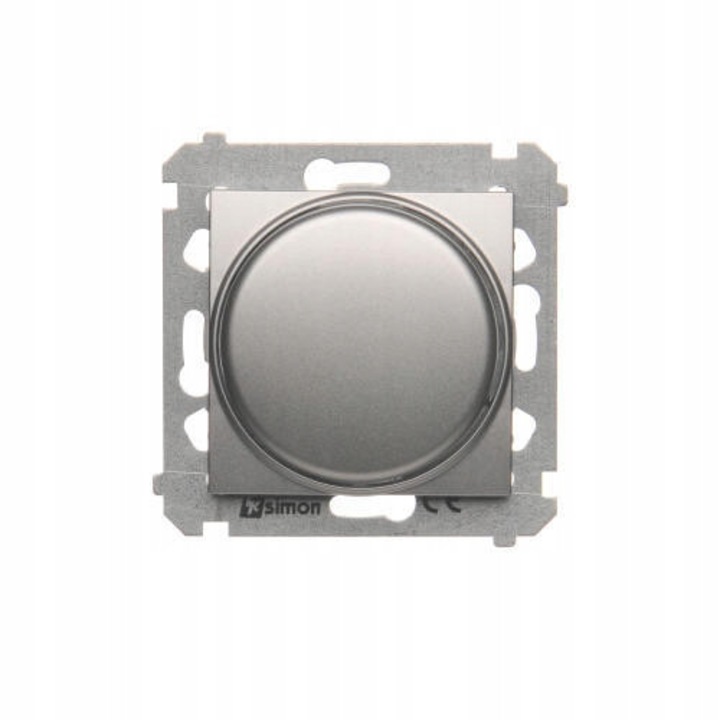 Dimmer Simon 54, 20-500W, 230V, argintiu mat, montaj subtire