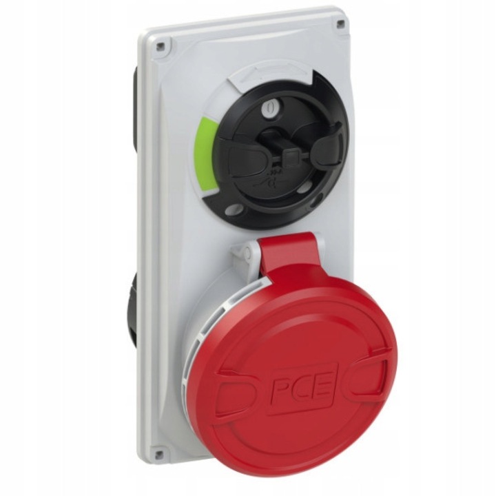 Set instalare priza 32A 5P, alb/rosu, IP54, 400V