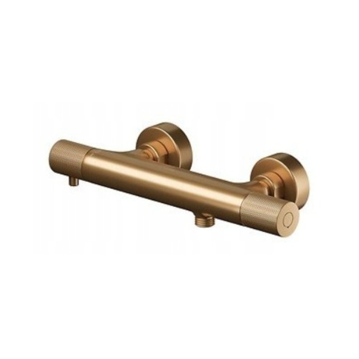 Baterie termostatica de dus Cersanit Zen, mieza periata, montare pe perete, tehnologie SafeTouch