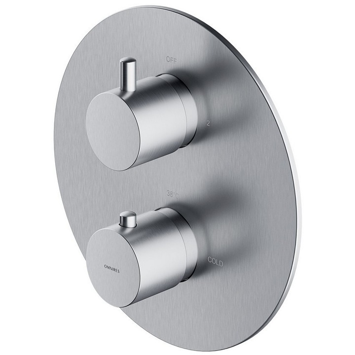 Baterie termostatica prysznicowo-wannowa set, OMNIRES Y, nikiel, 20cm