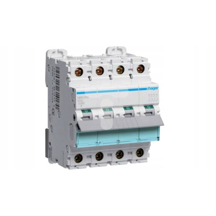 Siguranta electrica Hager MCB 3P+N B 16A 10kA, 400V