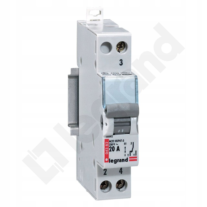 Единичен ключ, Legrand FR 311 20A, бял
