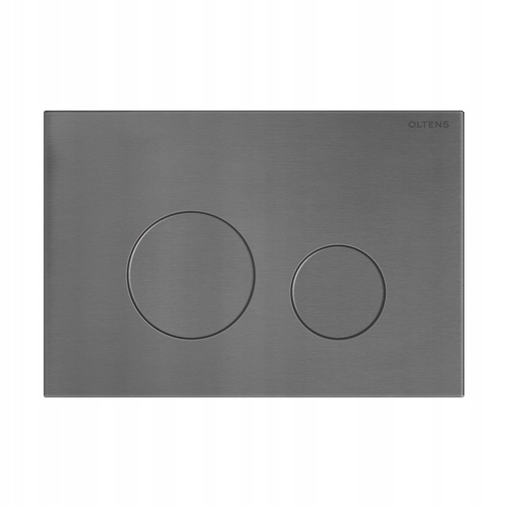 Бутон за тоалетна Oltens Lule 3/6 л, графит, 22x15см
