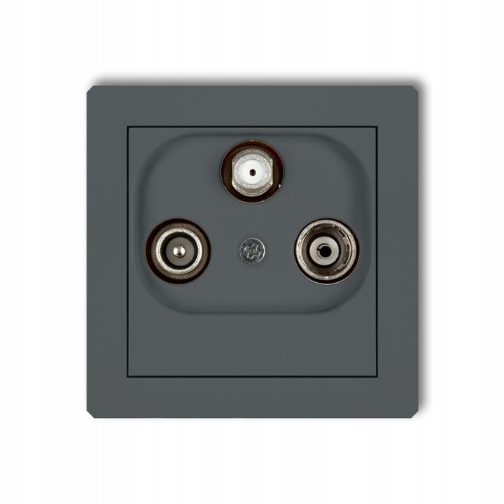 Prize Karlik DECO 2xSAT+TV grafit mat, IP20, 28DGSN