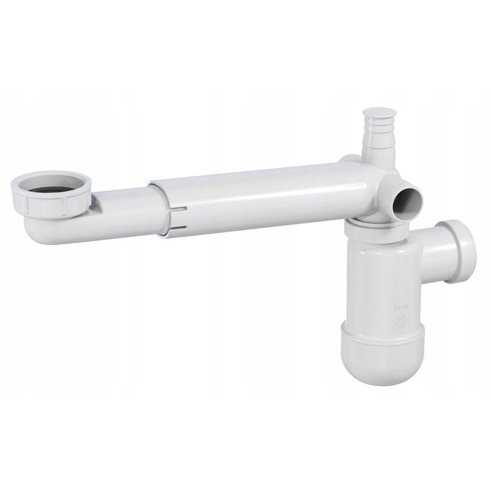 Телескопичен сифон Prevex, PVC, бял, 27x5.7x17см