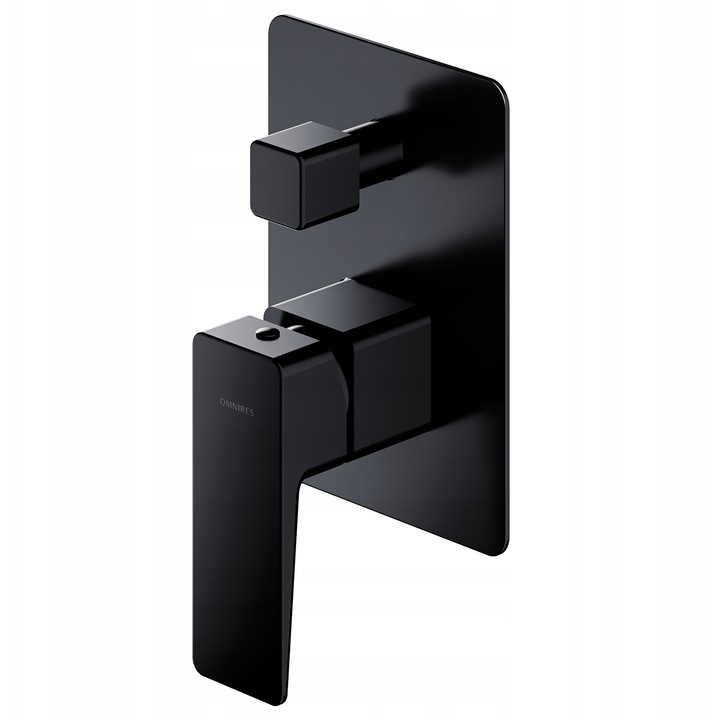 Set de dus incastrat, OMNIRES PARMA, 3 functii, negru mat, 30x30cm