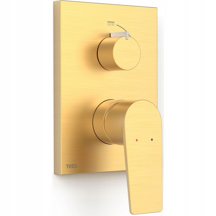 Санитарен смесител, Tres, Project, златен мат, вграден монтаж, 21128101OM