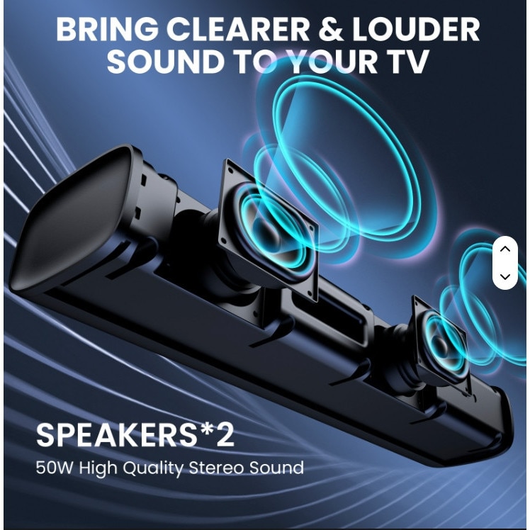 Soundbar KY-MINI, 50W, tehnologie DSP, 17 inch, compact