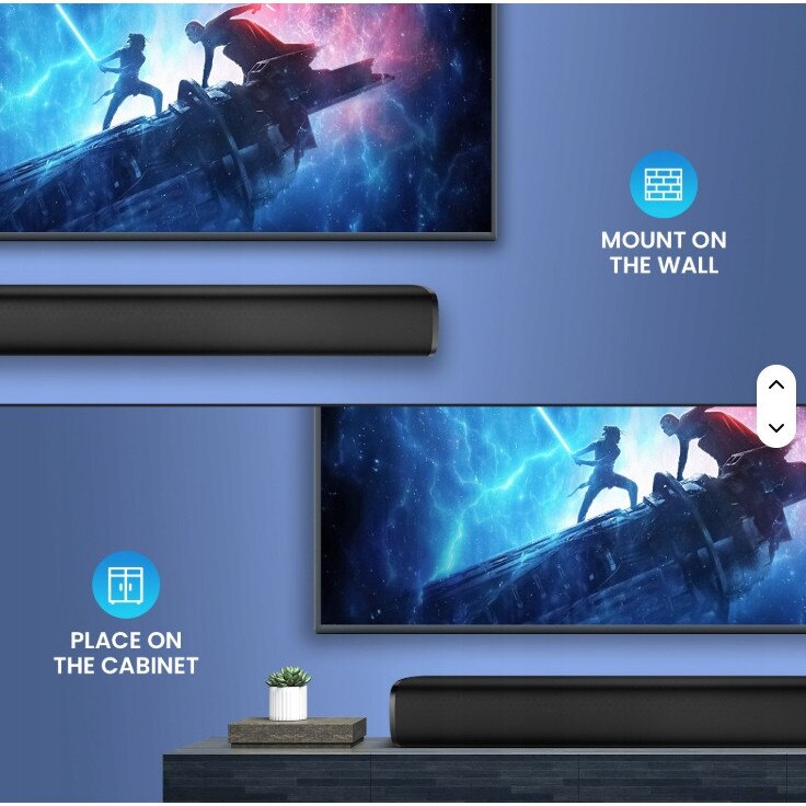 Soundbar KY-MINI, 50W, tehnologie DSP, 17 inch, compact