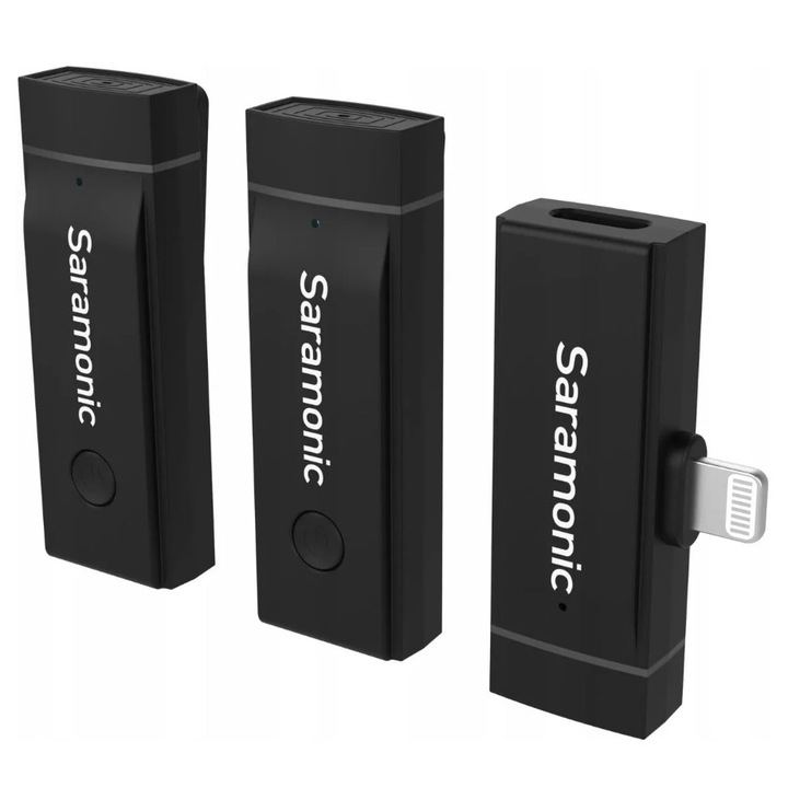 Комплект безжични микрофони Saramonic Blink Go-D2, 2 предавателя, 1 приемник, 50м, Lightning