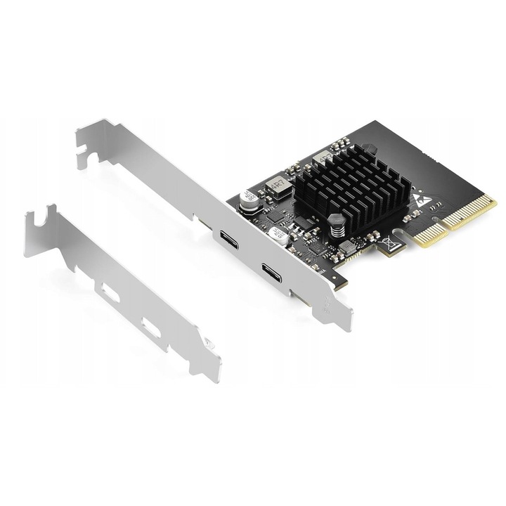 Карта USB C PCIe, 2 порта, 10 Gbps