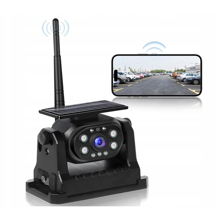 Безжична автомобилна DVR камера, HD1080P, соларна, водоустойчива, ъгъл на видимост 75°