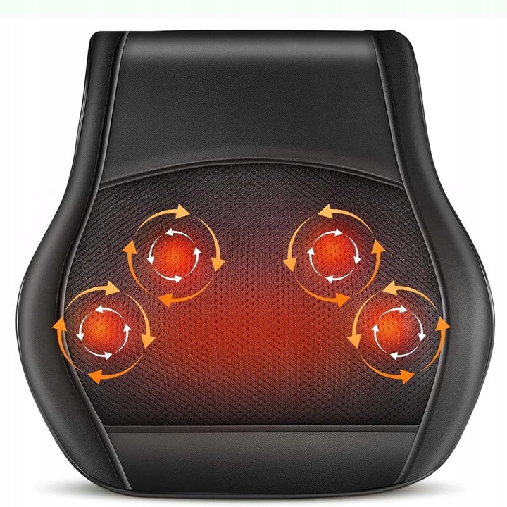 Perna de masaj Shiatsu, aparat de masaj pentru gat si spate, functie de incalzire