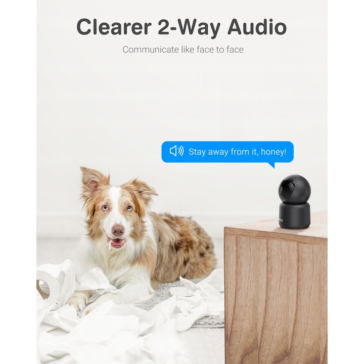 Camera de supraveghere Annke Crater 2, 3MP HD, audio bidirectional, nocturna, alba