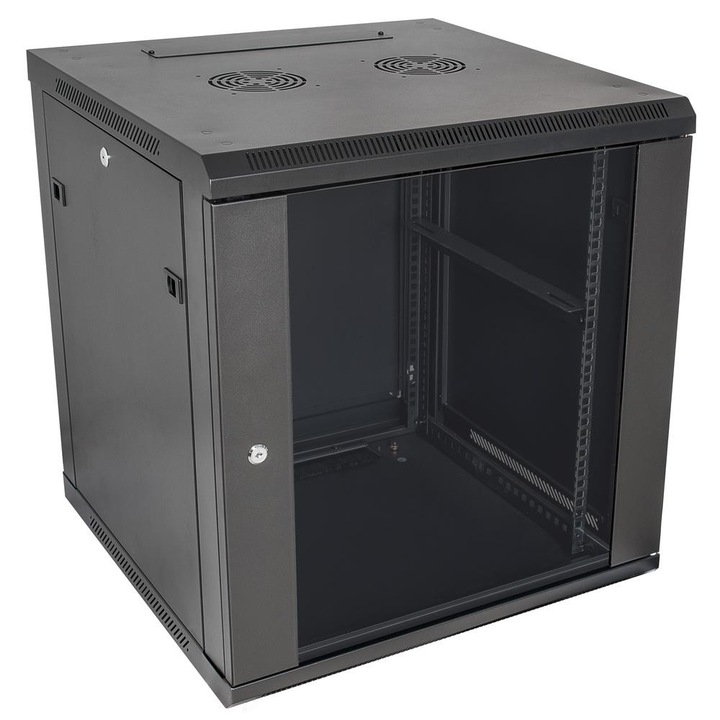Fém szekrény 19 inch, C&C PARTNERS TE, CCSW-0606-12U modell, szürke, 12U, 600x600mm