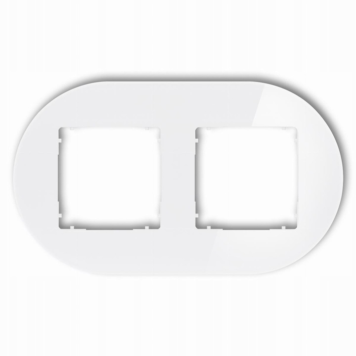 Rama dubla rotunda cu efect de sticla, Karlik, alb, 0-0-IRSO-2