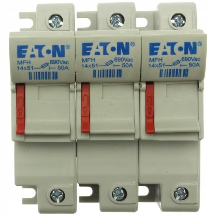 Podstaza incuietoare 14x51mm 3P 50A 690VAC set 4.5 module, Eaton