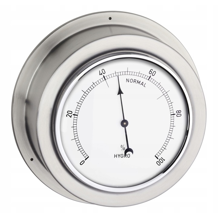 Higrometru de iaht, TFA MARITIM 140mm, inox, montare pe perete, 95x59mm