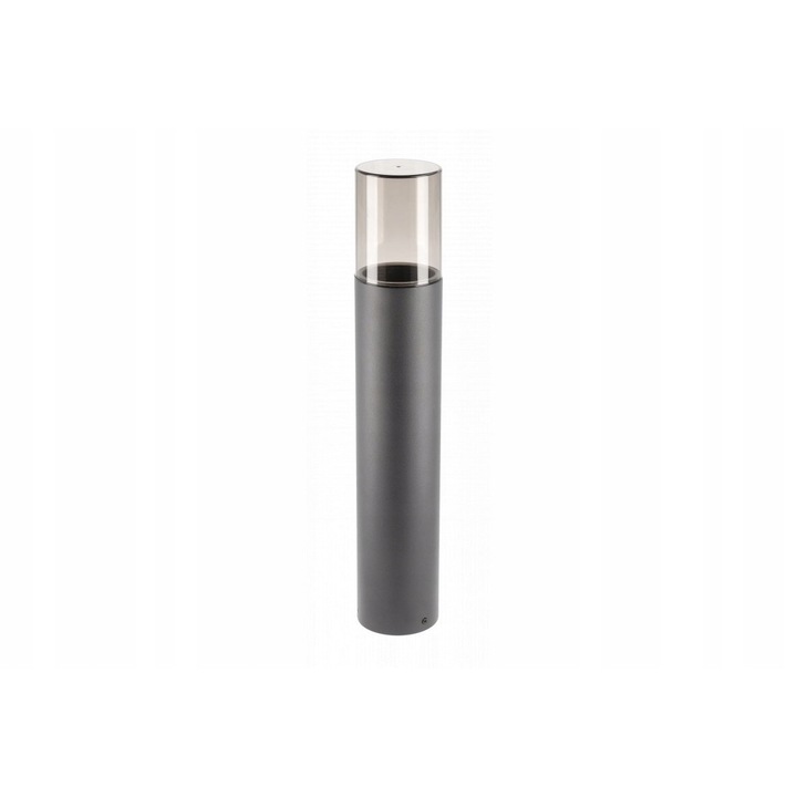 Lampa de gradina E27, stalp rotund, grafit, 50cm, IP54, set