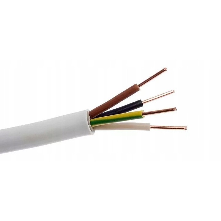 YDY 4x2,5mm elektromos kábel, ELEKTROKABEL, 4 eres, fehér, 100m