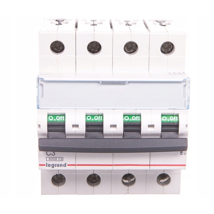 Automata megszakító 4P C 3A 6kA AC Legrand TX3 S304, 3 modul, IP20