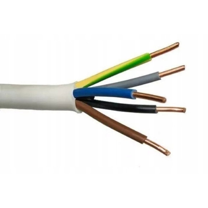 Cabluri electrice YDY 5x2,5, 5 fire, 2,5 mm2, alb, 100m