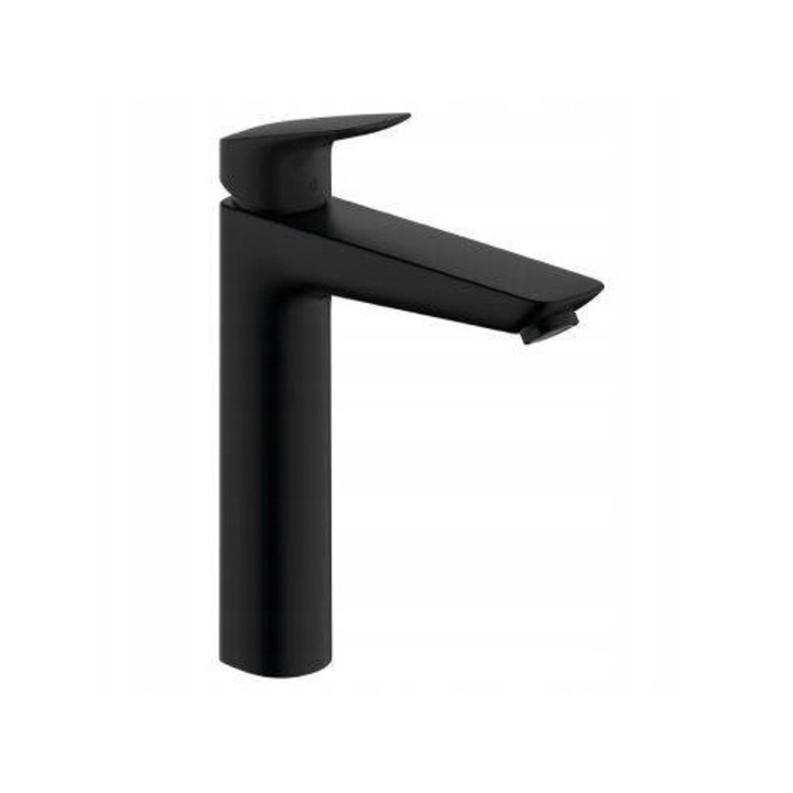 Baterie umywalka Hansgrohe Logis, neagra mat, tip jednouchit, 190mm, 5l/min