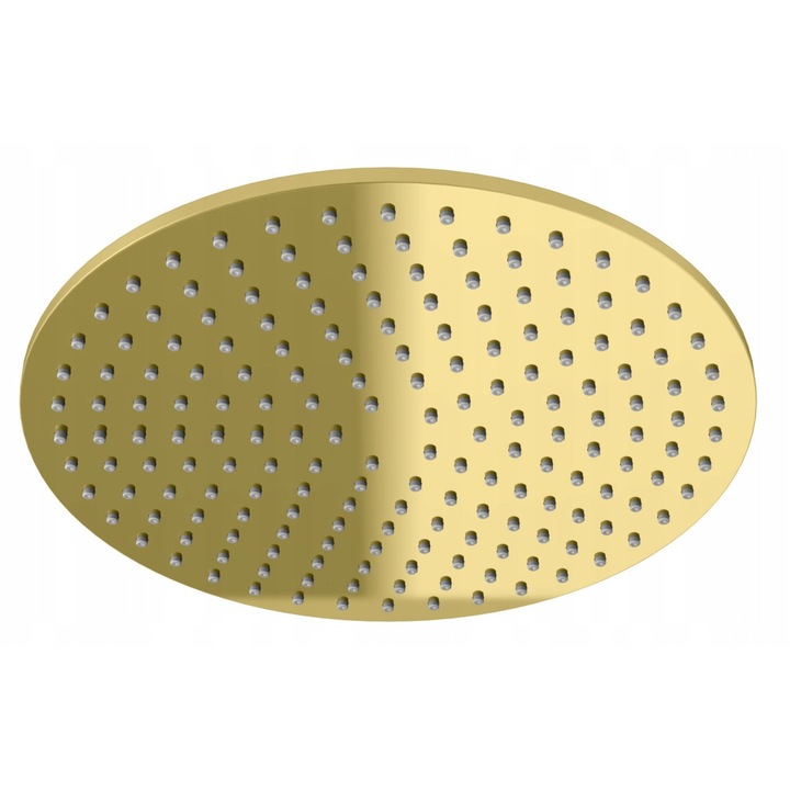 Coloana de dus KOHLMAN R30EGD, deszczownica rotunda 30cm, finisaj auriu, sistem de curatare usoara