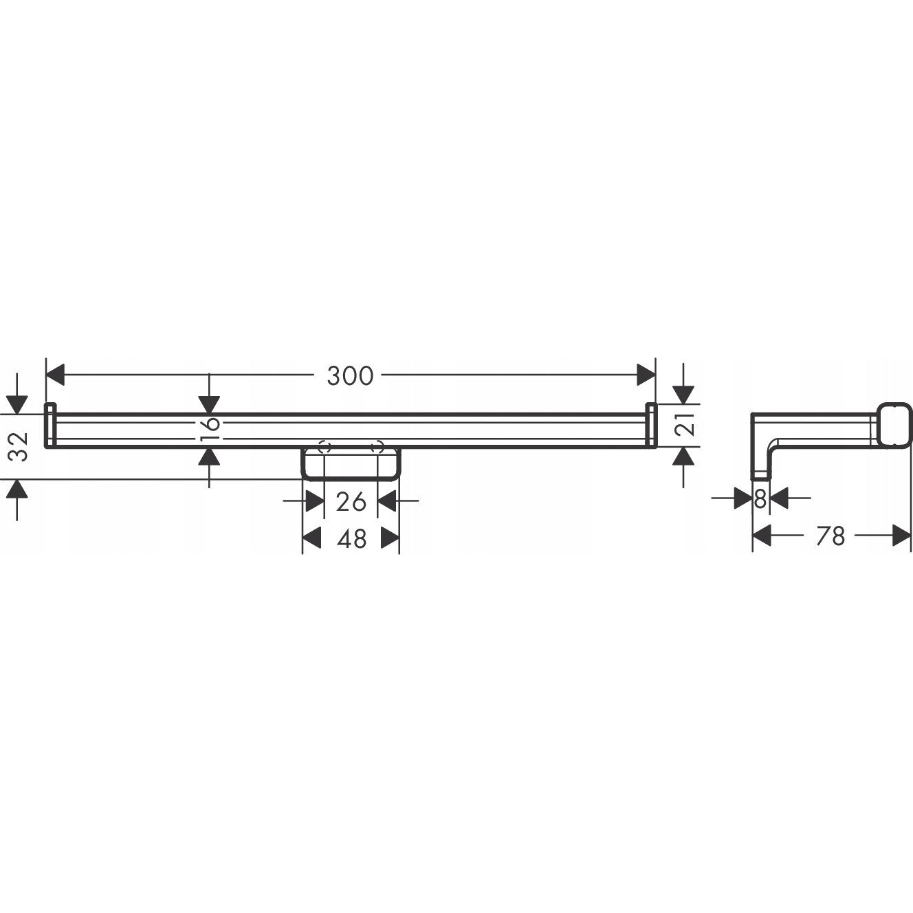 41748670 Suport pentru hartie igienica Hansgrohe AddStoris, dublu, metalic ...