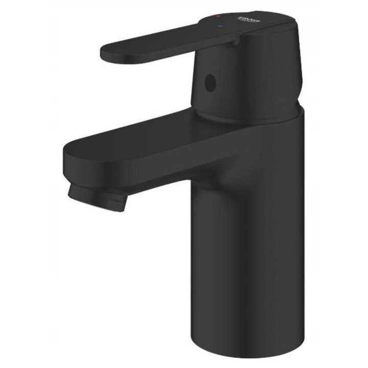 Baterie sanitara Grohe GET, dimensiune S, cu capac click-clack, neagra, 2,5 l/min, 35mm