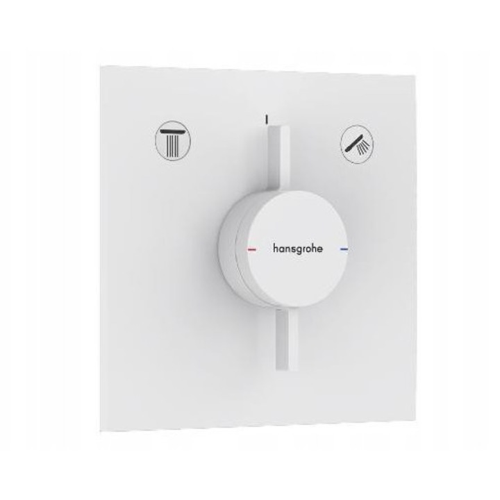 Baterie sanitare subtire DuoTurn E, 2 odbiornici, alb mat, Hansgrohe