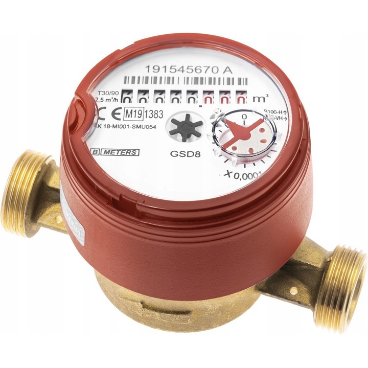 Contor de apa BMeters GSD8-I, 3/4'', pentru apa calda si rece, DN20, cu citire directa